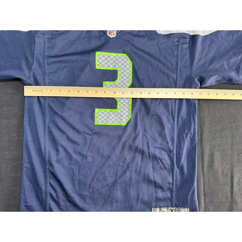 Nike Seattle Seahawks Russell Wilson 3 On Field Jersey Navy Blue Youth XL 18/20 - Picture 4 of 7